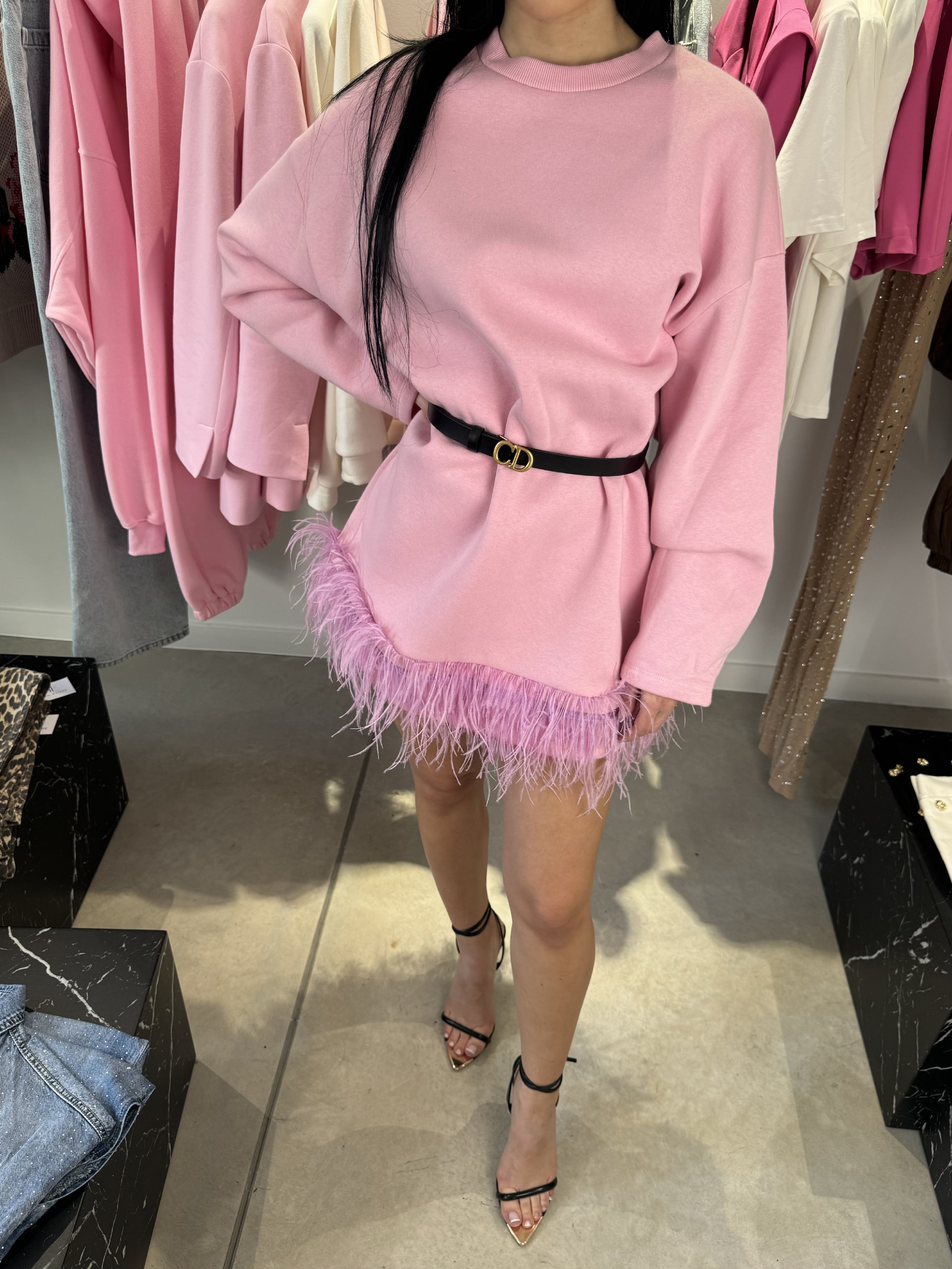 LUA PINK MIKINOŠATY S PIERKAMI