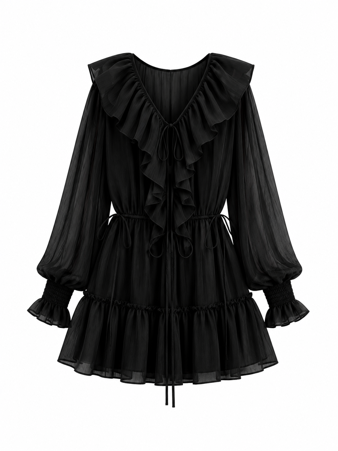 BLACK BOHO ŠATY