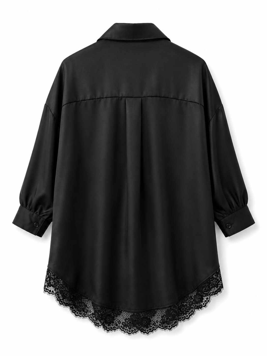 BLACK KOŠELA OVERSIZE S ČIPKOU