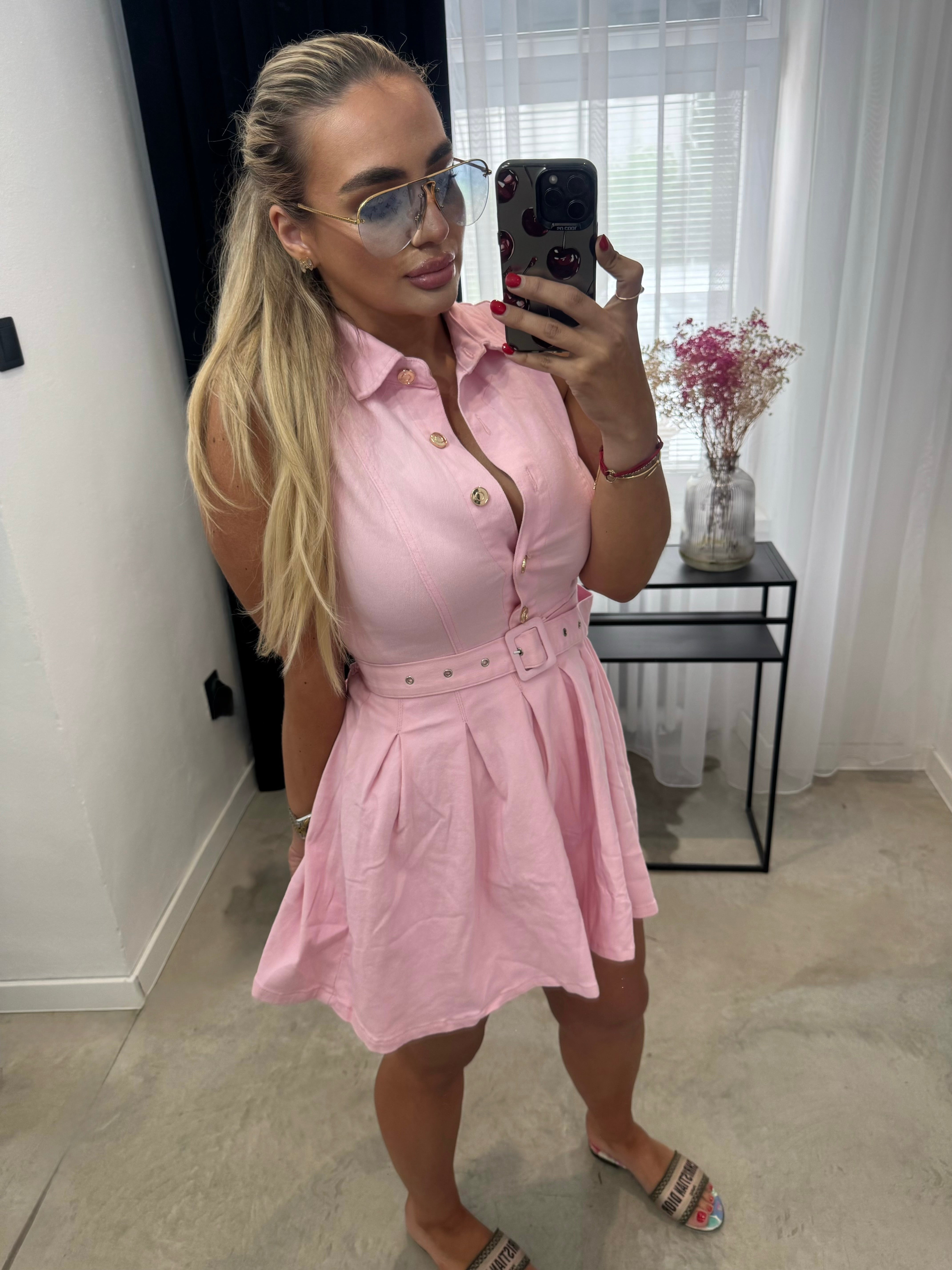 DENIM BABY PINK ŠATY