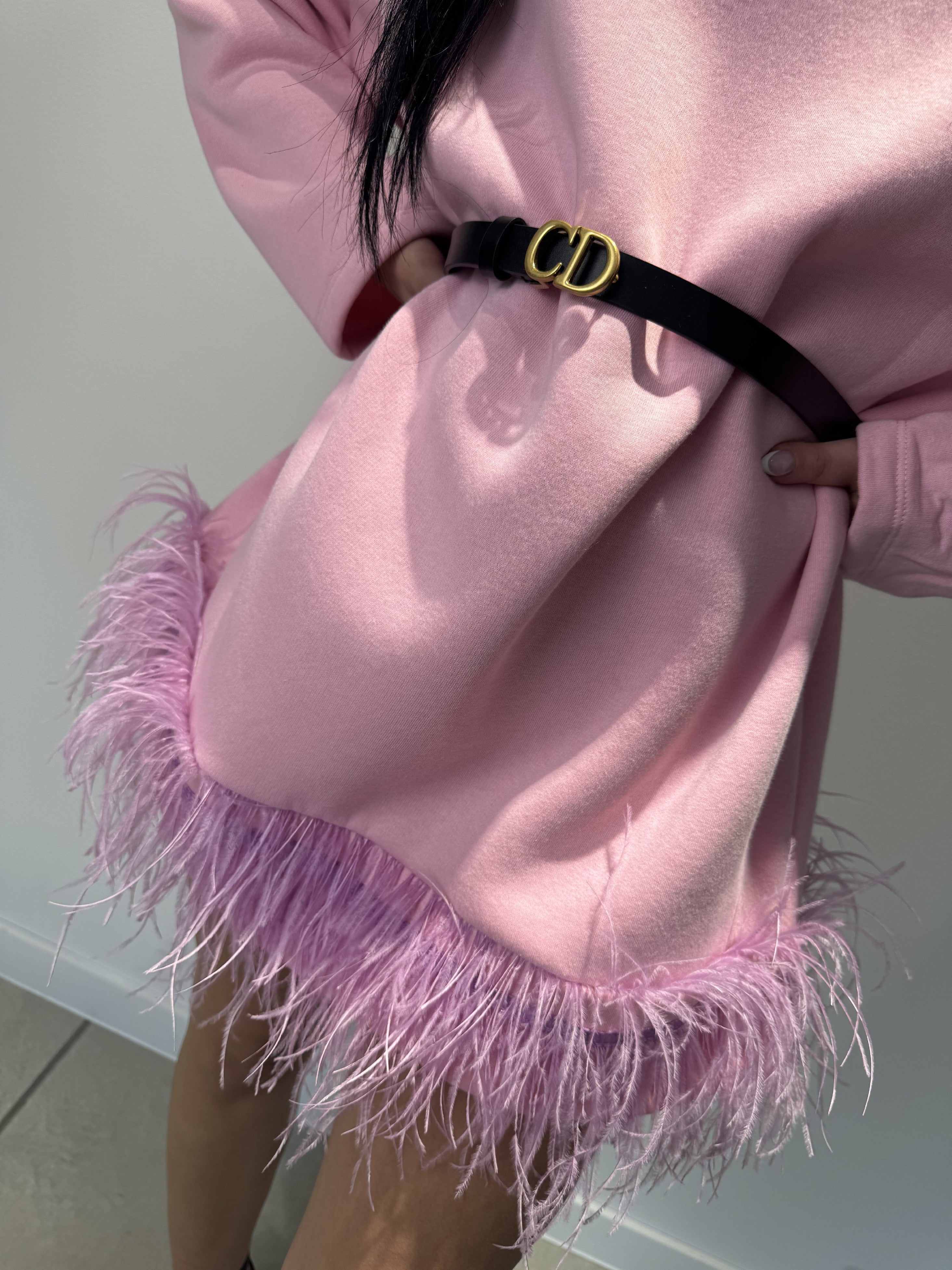 LUA PINK MIKINOŠATY S PIERKAMI