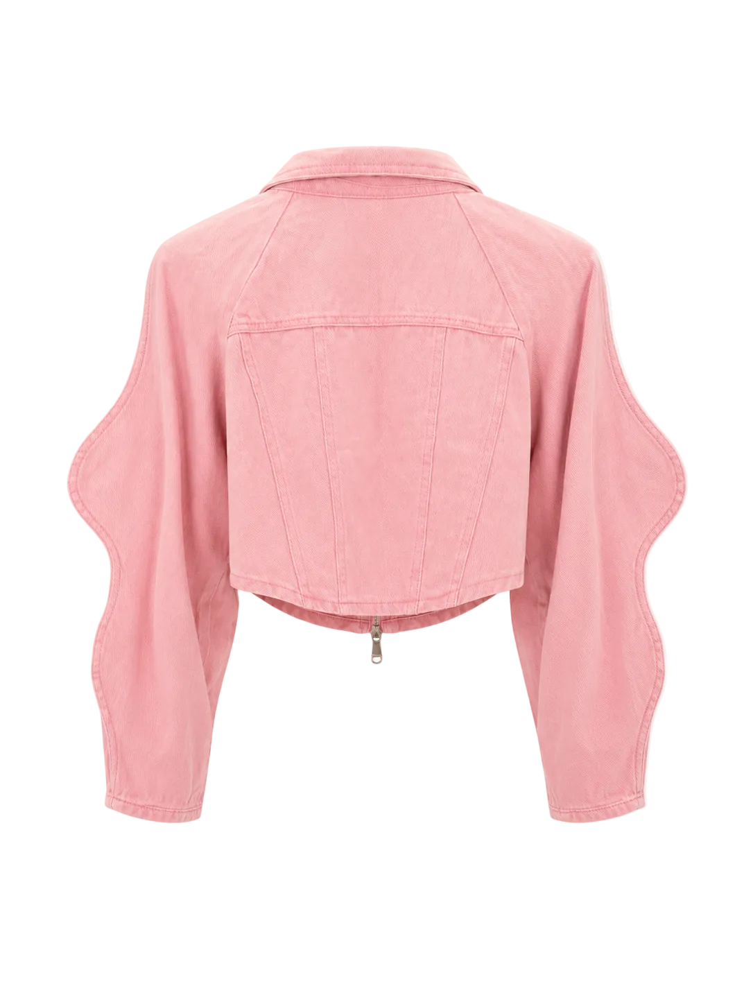PINK CROP DENIM BUNDIČKA